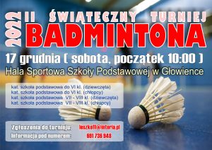 Read more about the article Zapraszamy na świąteczny turniej badmintona
