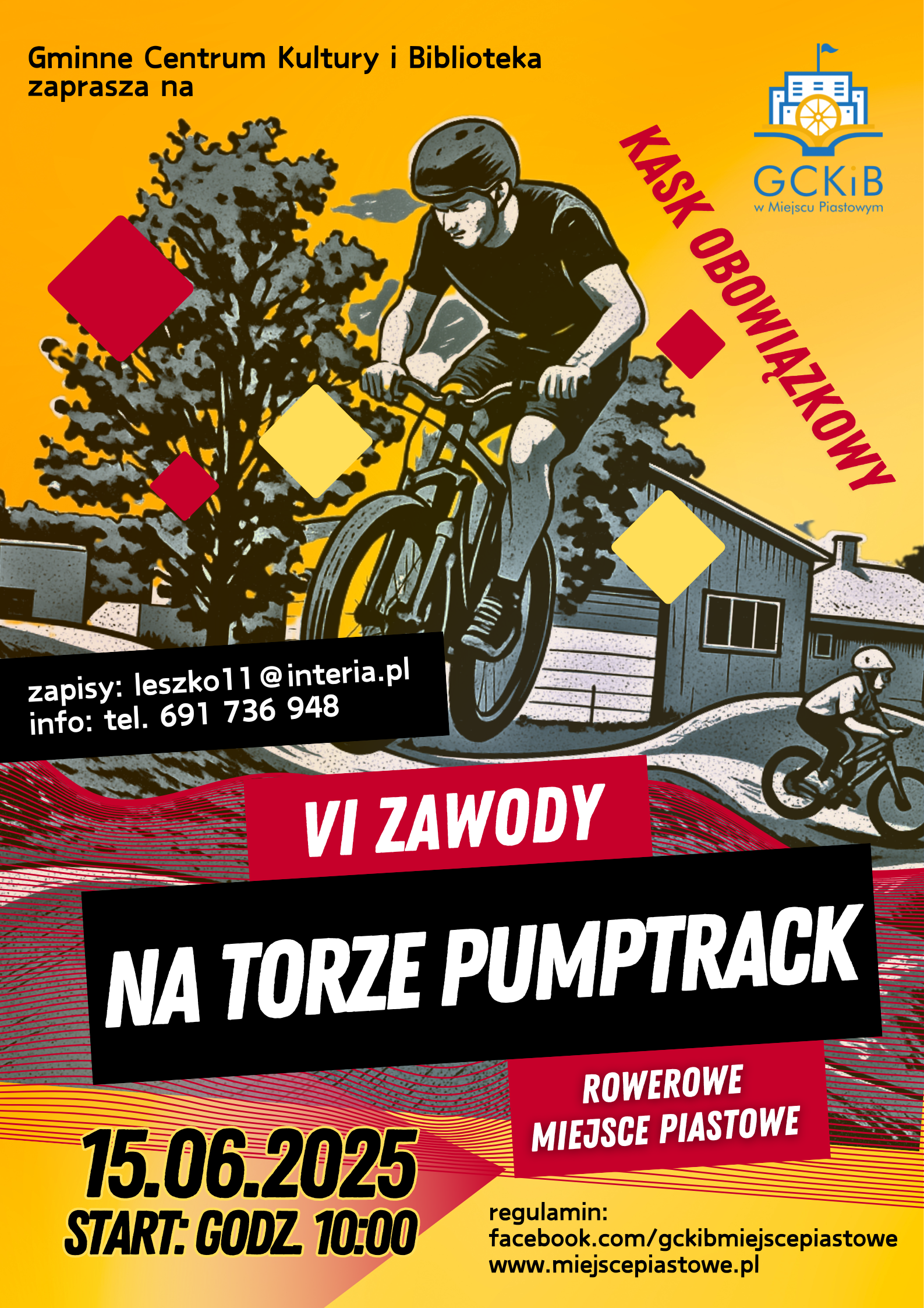 plakat informujący o zawodach